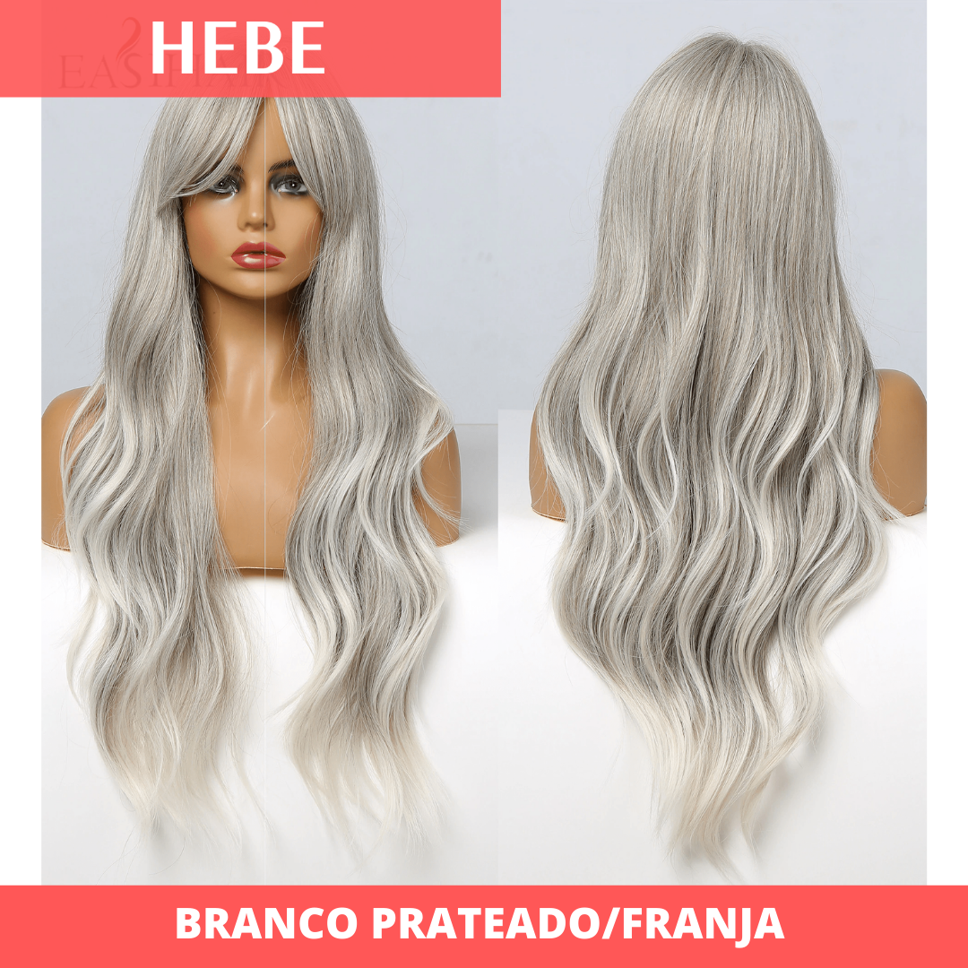 Peruca Lace Front Franja - Fibra Premium