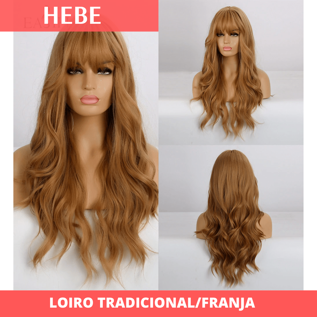 Peruca Lace Front Franja - Fibra Premium