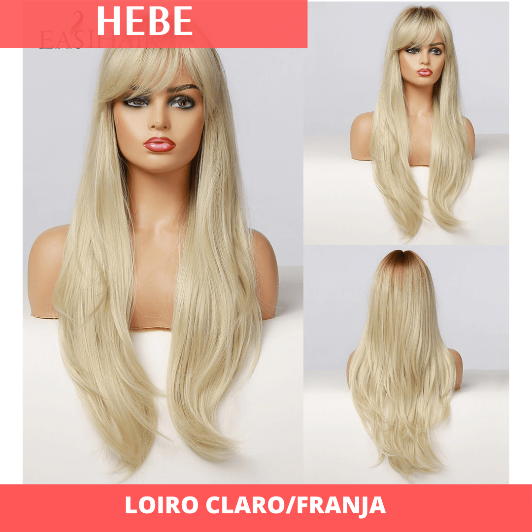 Peruca Lace Front Franja - Fibra Premium