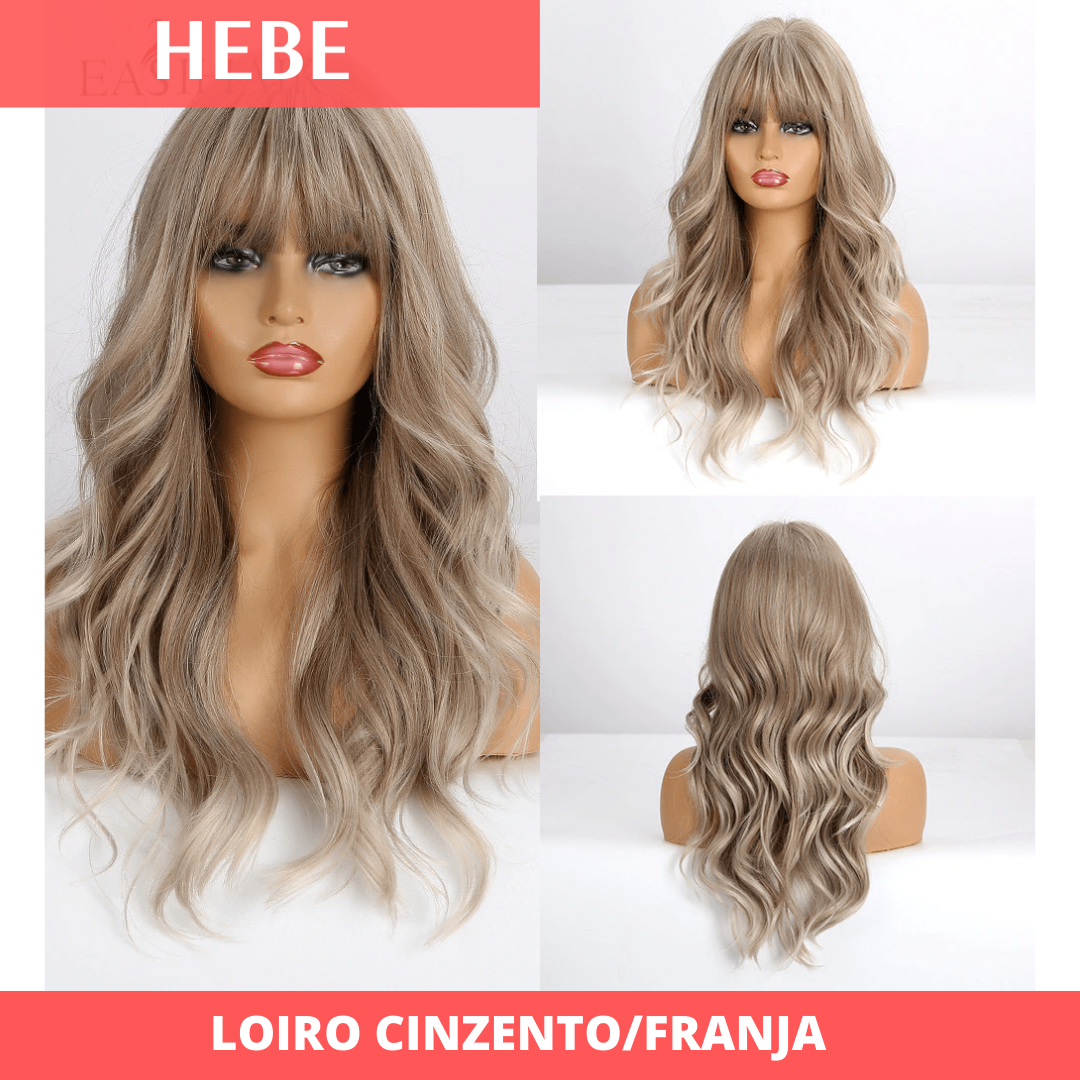 Peruca Lace Front Franja - Fibra Premium