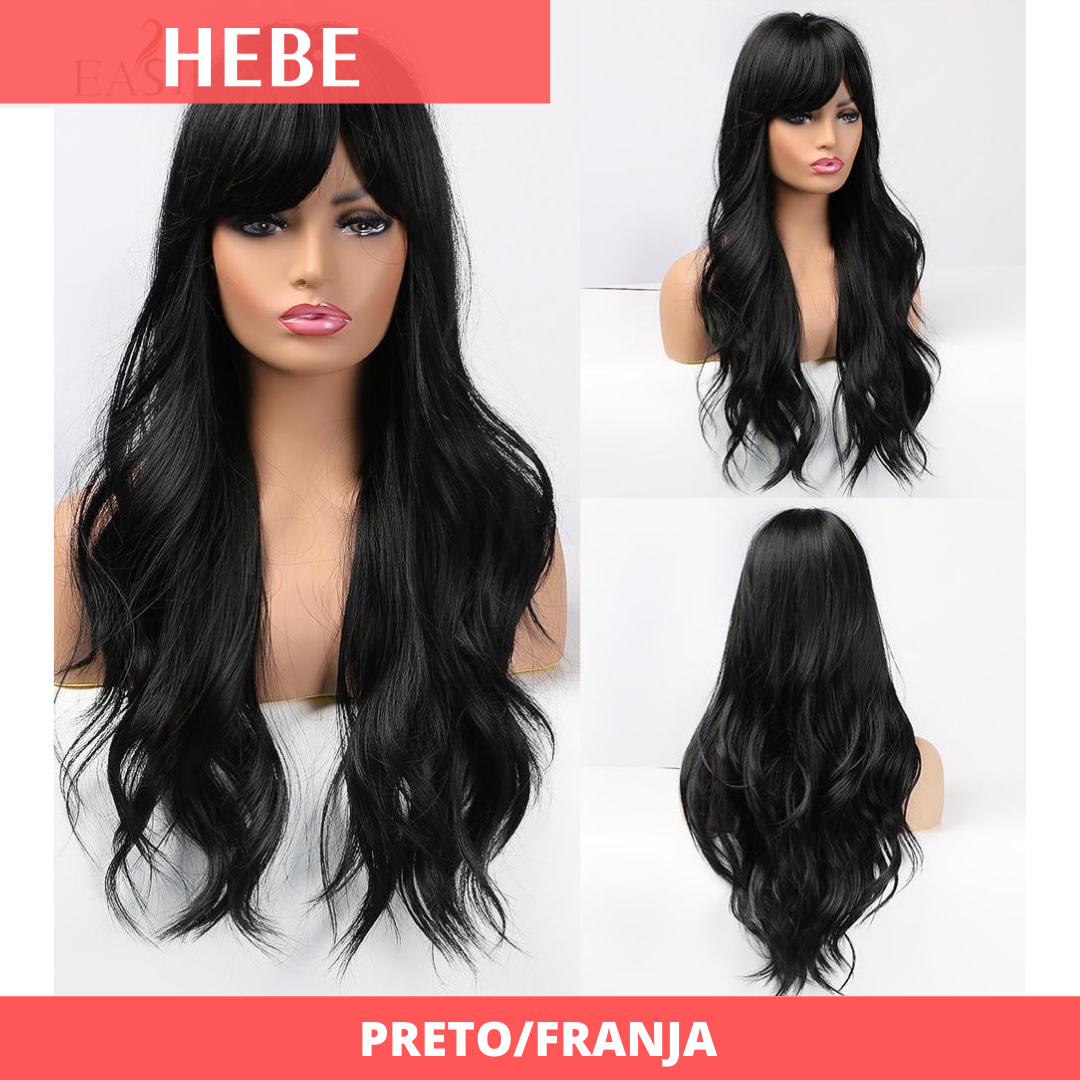 Peruca Lace Front Franja - Fibra Premium