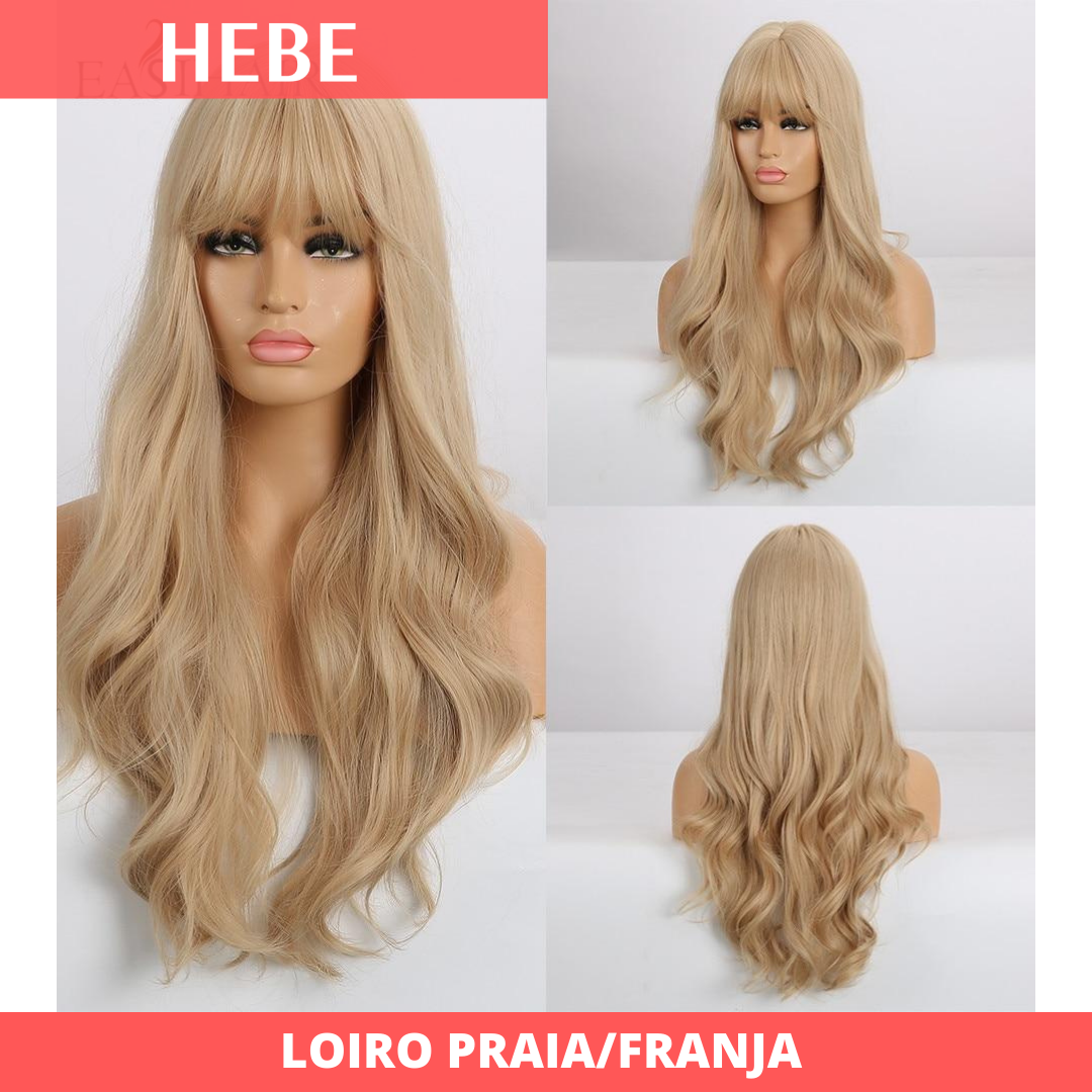 Peruca Lace Front Franja - Fibra Premium