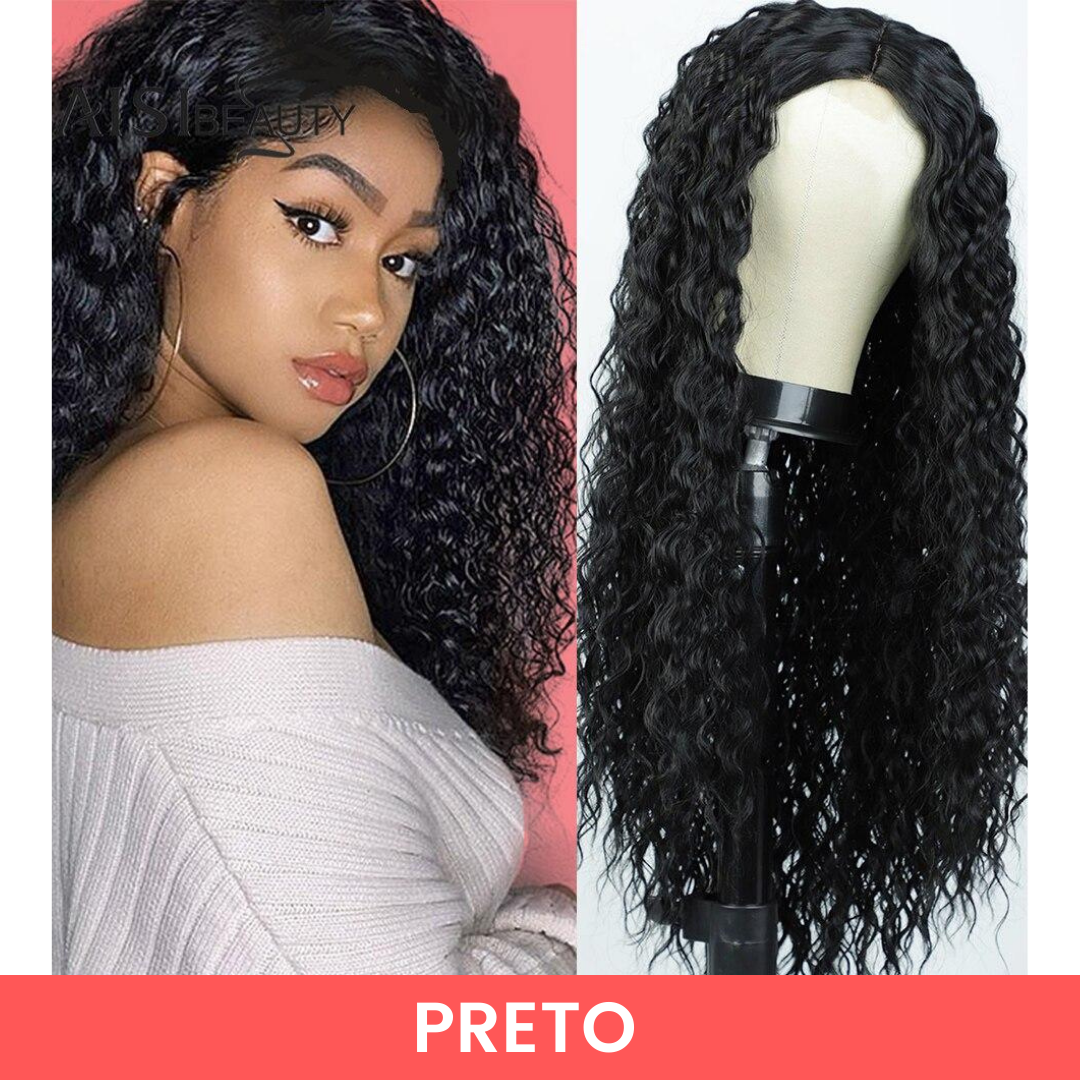 Peruca Lace Front Cacheada - Fibra Premium