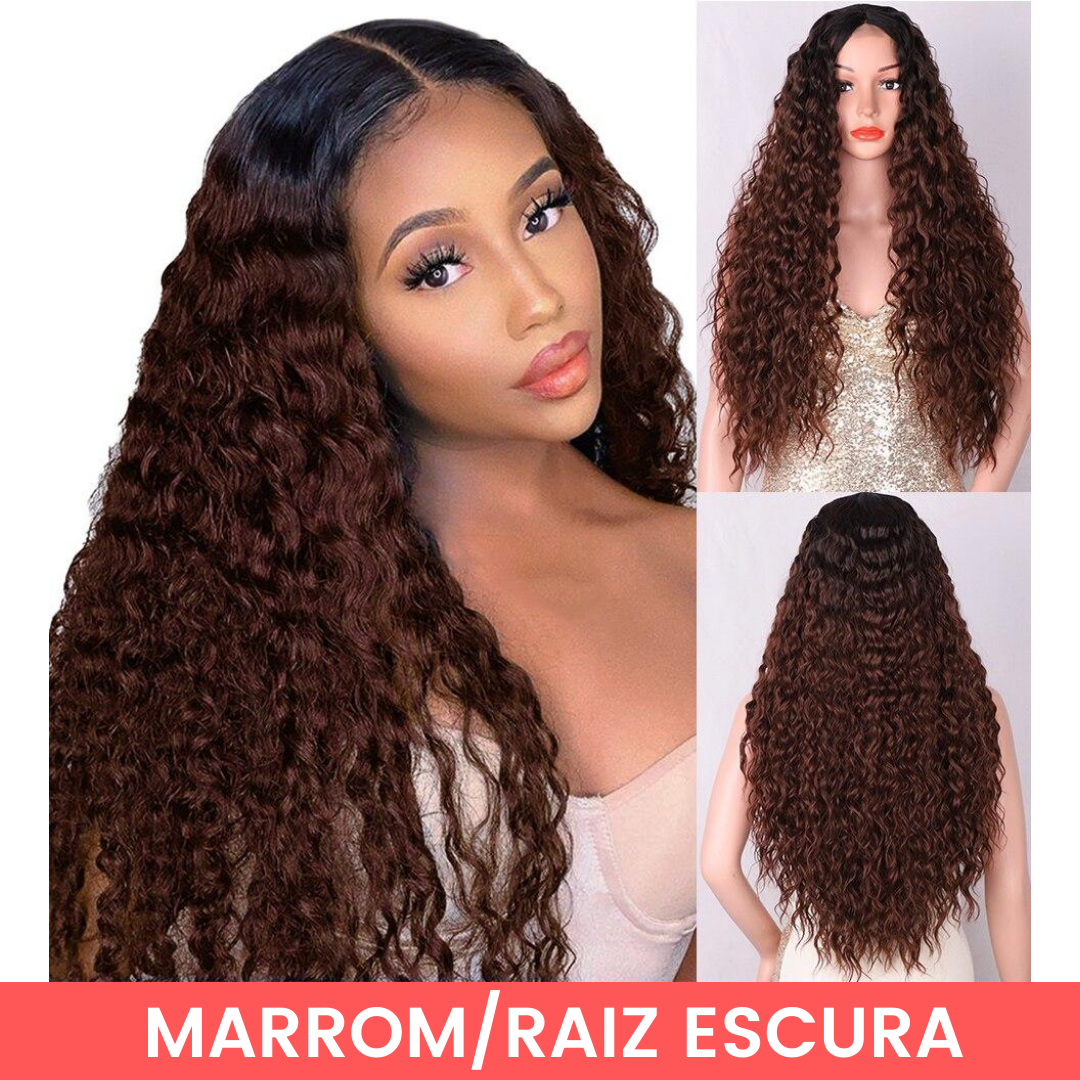 Peruca Lace Front Cacheada - Fibra Premium