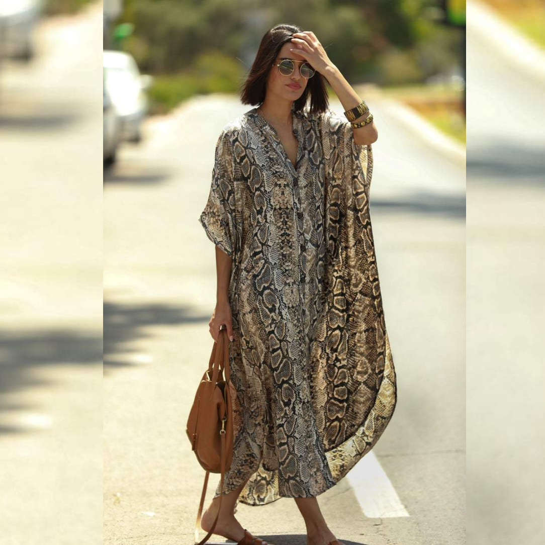 Kaftan Animal Print- Cobra - Plus Size - Loja HEBE