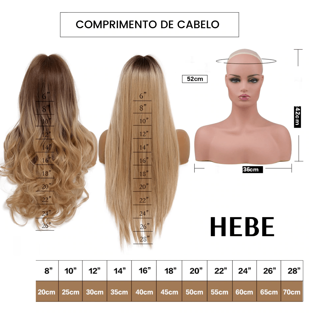 Peruca Lace Front Franja - Fibra Premium