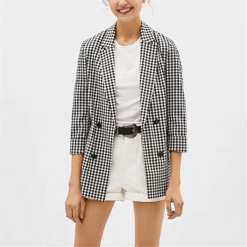 Blazer Xadrez Preto e Branco - Loja HEBE