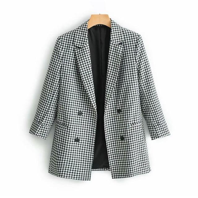 Blazer Xadrez Preto e Branco - Loja HEBE