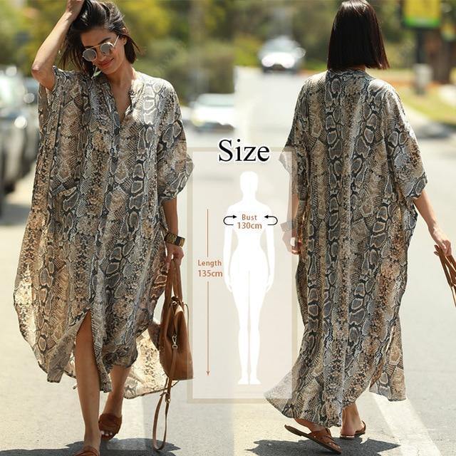 Kaftan Animal Print- Cobra - Plus Size - Loja HEBE