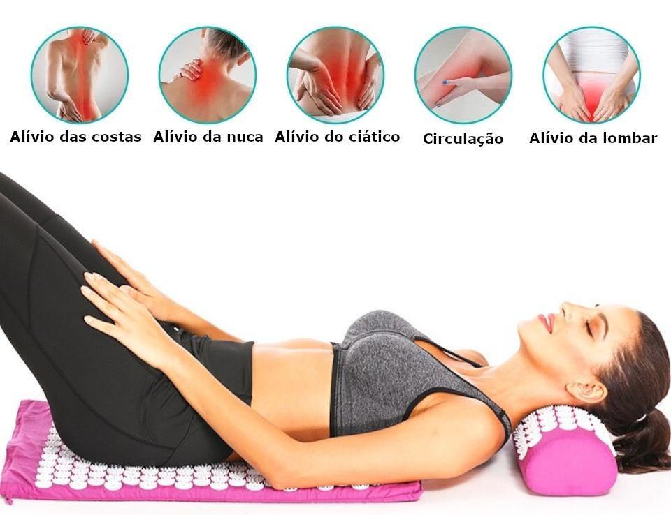 Kit Tapete Massageador Acupressão Relaxing™️ + Almofada e Bolsa de Brinde